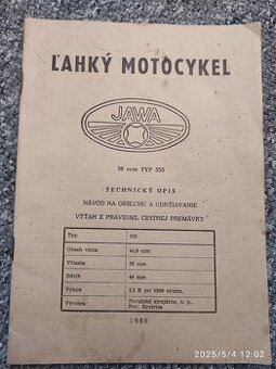 Návod k obsluze Jawa 555