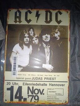 Plechová cedule AC DC