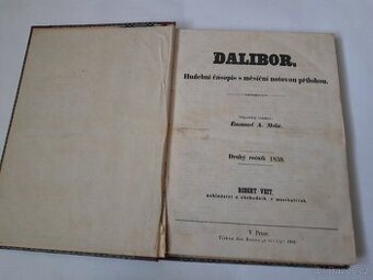 DALIBOR r.1859 hudební časopis - 1