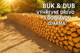 Palivové dřevo tvrdé sleva 50%