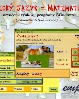 Matematika a český jazyk - výukové programy na DVD