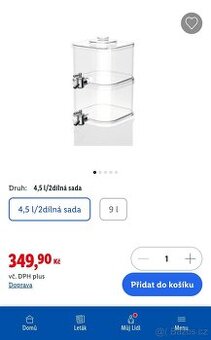 Nápojový dávkovač, nádoba na vodu