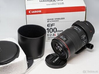 CANON 100/2,8 IS L USM MACRO- TOP stav + stativová patka