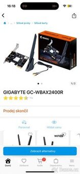 WIFI - PCI-E GIGABYTE GC-WBAX2400R (WiFi 6)
