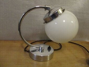 Stolní lampa chrom, funkcionalismus, funkční,