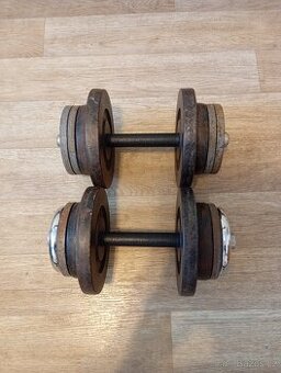 Činky 45 kg, 2 x 22,5 kg - železo