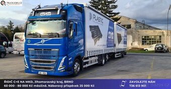 Práce pro řidiče kamionu. Měsíčně 60 000 – 80 000 Kč.
