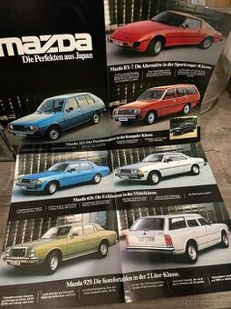 Prospekty Mazda, Opel, Volkswagen 70. - 80. léta