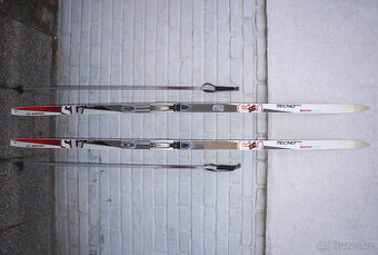 NNN běžky 202 cm TecnoPro, dobrý stav, zvrchu pěkné, skluzni