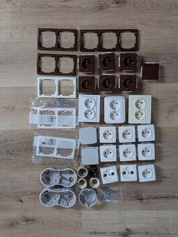 Krabičky, zásuvky, vypínače, rámečky ABB Swing a další