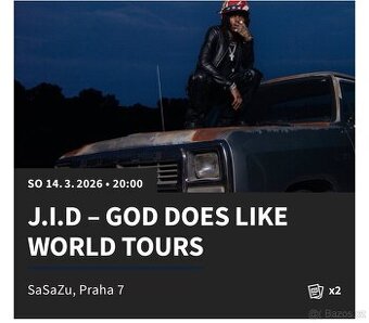 Lístky na koncert - JID