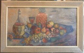 Zátiší s ovocem a mísou.