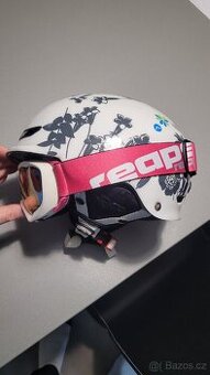 Dámská,  dívčí lyžařská helma a brýle - 1