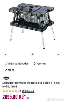 Pracovní skládací stůl 5v1 , nosnost 450kg , NOVÉ zabalené