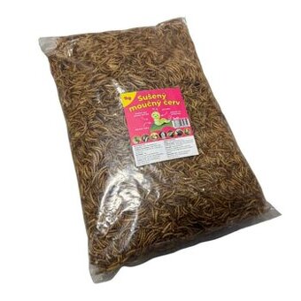 Sušení mouční červi 1 kg – krmivo pro slepice, ptáky, ryby