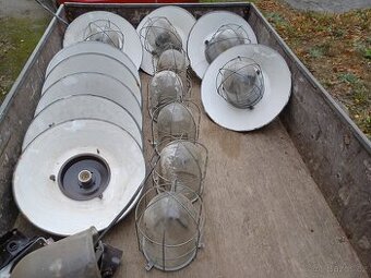 Rustikální, smaltovaná retro světla