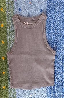 Šedé triko bez rukávů XS