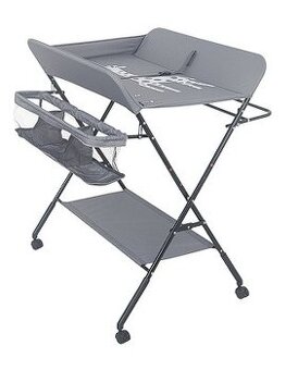 Cestovní skládací přebalovací stůl / pult s kolečky a úložný