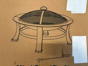 Zahradní ohniště s krytem (1054)