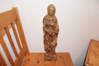 Marie a Jezulátko  soška  socha  dřevo (225I)