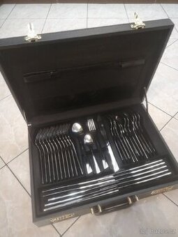 NOVE Příbory designove Nerez 72 ks v luxusnim kufriku