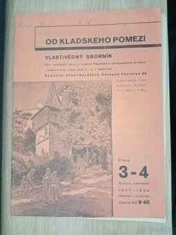 Od kladského pomezí vlastivědný sborník 1937-1938