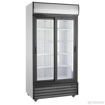 Prosklená lednice dvoudveřová Scandomestic SD 1002 SLE