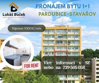 Pronájem bytu 1+1 v Pardubicích