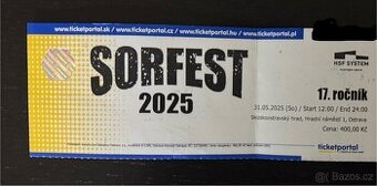 Prodám vstupenku na sorfest 2025