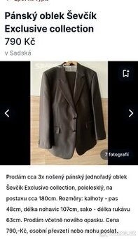 Oblek Ševčík