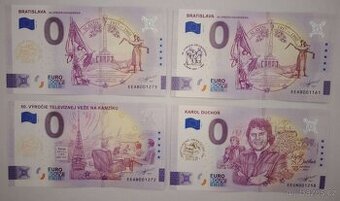 0€ / 0 euro suvenírová bankovka prítlač gold  - výmena