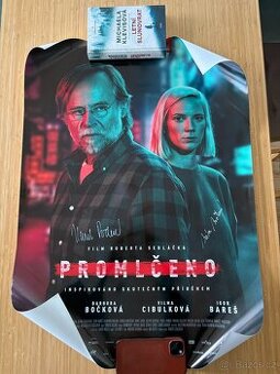 Plakát k filmu Promlčeno s originálními podpisy