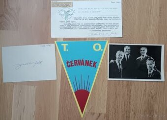 Tramping T.O. Červánek. Autogramy, originály.