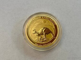 Zlatá investiční mince Kangaroo Klokan 1/2 Oz