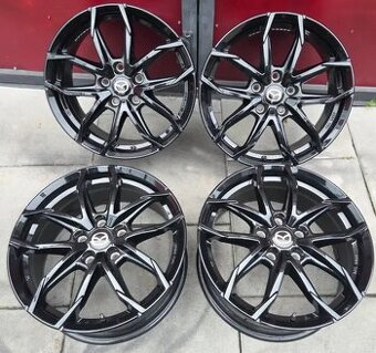 17"ČERNÉ ALU LITÉ DISKY 5x114.3 MAZDA ET-50+ČIDLA