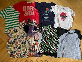 Klučičí trička 122 / 128 Fortnite Minecraft ..mix