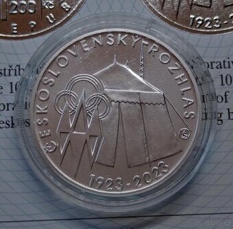 Stříbrná 200 Kč 2023 - Vysílání Československého rozhlasu B
