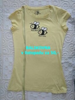 Bavlněné triko ve světle žluté barvě vel. S