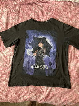 Triko Wednesday 3 ks, jako nové, černé, krátký rukáv