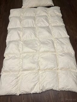 Prošívaná péřová deka + polštář klasik