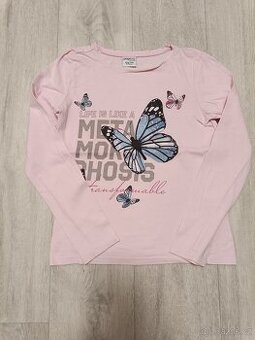 Různá trika s dlouhým rukávem vel. 134/140