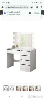 Nový kosmetický stolek s osvětlením