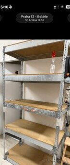 10 ks Kovové regály 200x100x50 5 polic - pozinkovaný