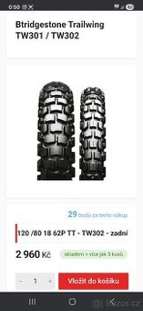 Pneu Bridgestone TW 302