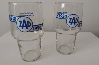 ZAP Západočeské autodružstvo Plzeň, skleničky z r. 1990