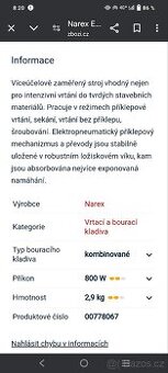 Vrtací a bourací kladivo Narex