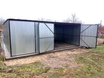 Plechová garáž 6x5 m - 1