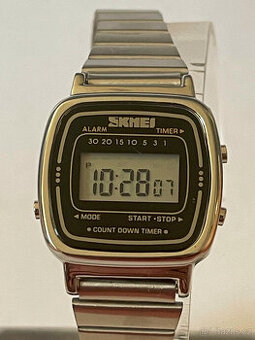 Retro digitálky damské s alarmem, stopkami