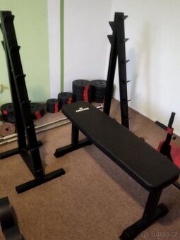 Bench,biceps, dřepy