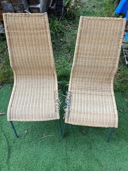 židle ikea,proutěné rozbité